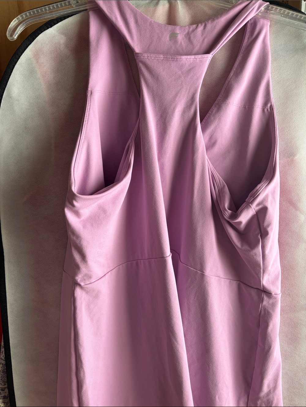 Fabletics Light Pink Racerback V-Neck Mini Dress - Picture 5 of 6